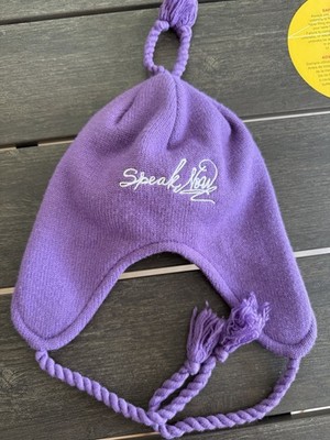 Taylor Swift Speak Now Purple Winter Hat Ear Flap Beanie Youth Kids Teen Rare