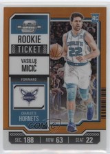 2023 Panini Contenders Optic Rookies Orange Prizm 24/49 Vasilije Micic #25 0c3