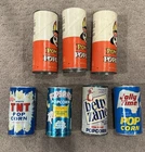 VINTAGE POPCORN TIN CANS (FULL) & CARDBOARD POPCORN CANS..NOS Lot Of 7