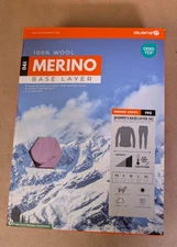 Iguana Merino 190 Womens Large L Purple Wool Base Layer Set Ski Lightweight