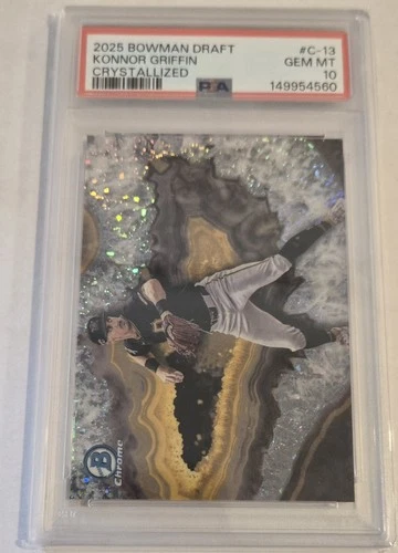 2025 Bowman Draft, Konnor Griffin, Crystallized Insert, PSA 10, Pop 2