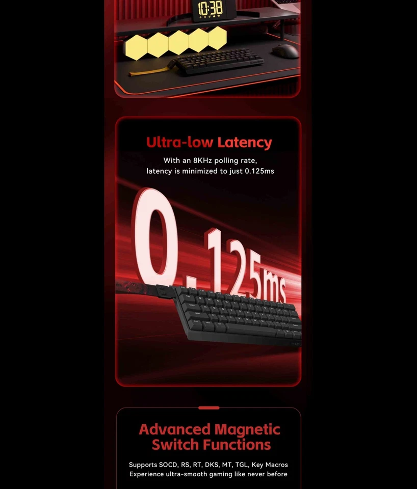 MADLIONS FGG MAD60 HE Hall-Effect 60% Gaming Keyboard Rapid Trigger RGB Wired - Image 4 of 4