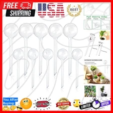 10 Pcs Clear Plant Watering Globes,Plastic Self-Watering Bulbs,Flower Automat...