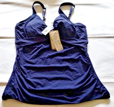 Tommy Bahama Mare Navy Pearl Twist U/W Tankini Size S/P