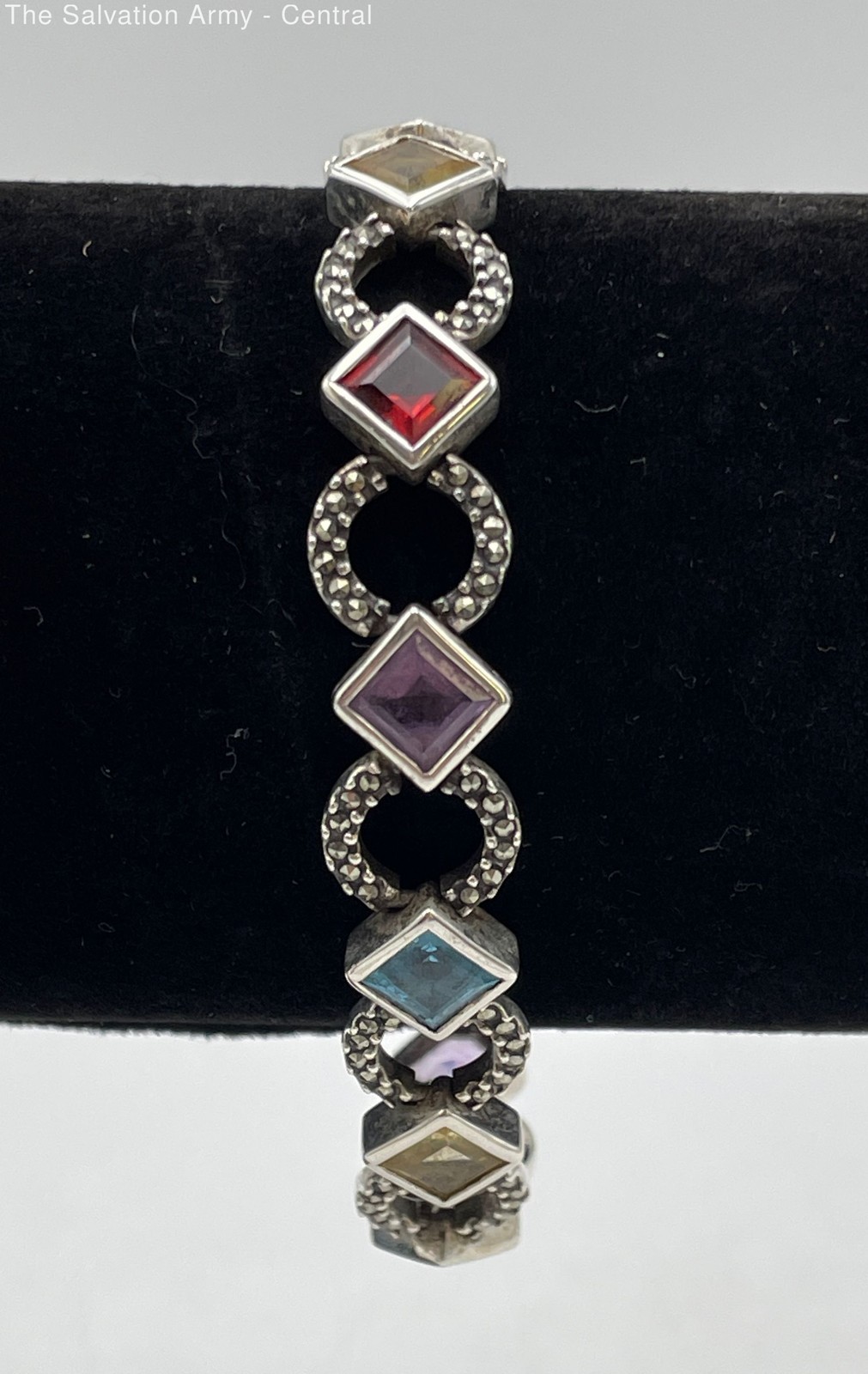 925 Sterling Silver Multiple Assorted Gemstones T… - image 1