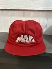Vintage Mac Tools Red Snapback Patch Hat Made In USA Read