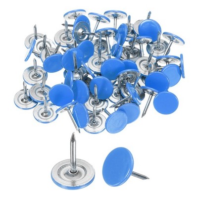 150Pcs Upholstery Tacks, 11mmx13mm Flat Head Thumb Tack, Blue