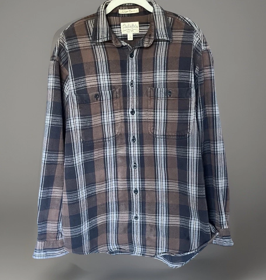 Camisa a Cuadros Franela Vintage Para Hombre’s L Alta Multicolor Manga Larga Algodón Leñador Foto 2 de 4