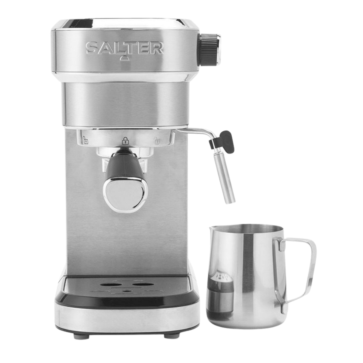 Salter Espresso Machine With Milk Frother for Ground Coffee 1.1L Capacity 1350W - Image 4
