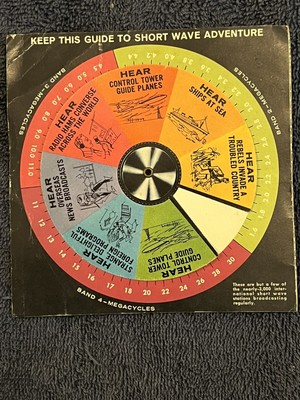 Short Wave Guide Spin Chart 1961 Robert Maxwell Co. Form RM 2211 Vintage Rare