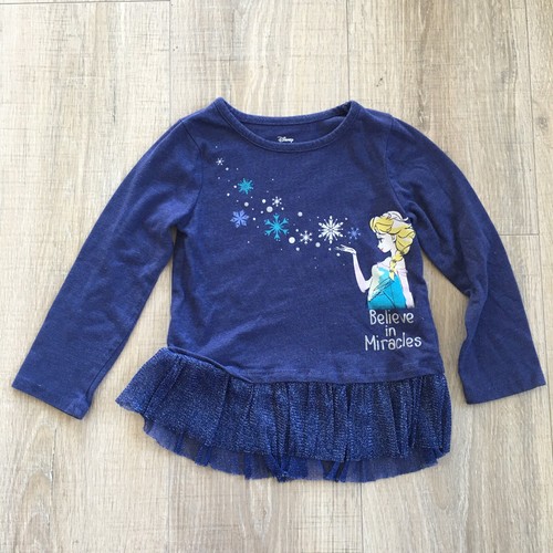 5 pc Kids Girls Disney Frozen Jean Denim Jacket Sweatshirt Minnie Tops 3-4 years - Picture 9 of 12
