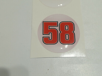 1 sticker stickers SIMONCELLI 58 SIC super sic Tribute 3D resin 80 mm