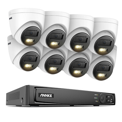 ANNKE 12MP PoE Security IP Camera System AI Color Night 16CH NVR Audio Recording