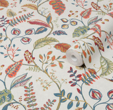 Superfresco Easy Kellie Beige & orange Foliage Smooth Wallpaper  108271