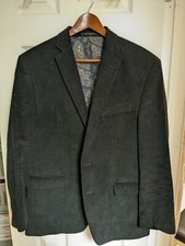 Ralph Lauren Sport Coat 40R Black Corduroy Notch Lapels