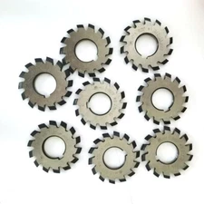 8Pc/set Module M0.5~M1-M1.5-M2-M3 Involute Gear Cutter PA20 20° Angel Bore16~135