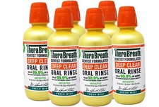 6 Pack - TheraBreath Deep Clean Mouthwash, Alcohol Free, Fresh Mint, 16 fl oz