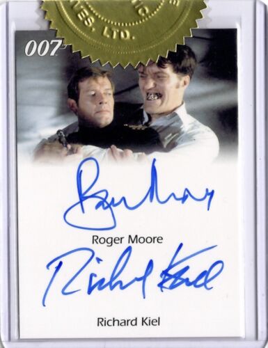 James Bond, 50th Anniversary S2 Dual Autograph Card, Roger Moore / Richard Kiel - Picture 1 of 2