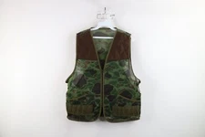 Vintage 70s Streetwear Mens Large Frogskin Camouflage Mesh Hunting Vest Jacket