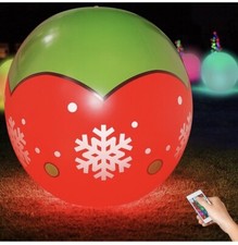 27  Lighted Christmas Inflatable Ball Home Decoration Outdoor Christmas Ball New