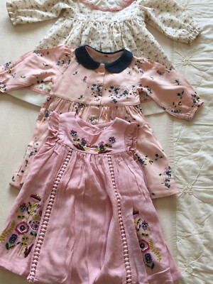 Mama & Papas Kleid Größe 3-6 Monate & andere Marken Baby Mädchen Kleidung Pastellfarben 