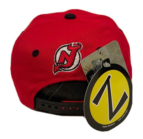 Zephyr NHL New Jersey Devils "PopUp" Youth Flat bill SnapBack Hat BRAND NWT - Picture 3 of 7