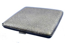 Vintage Nickel-Silver Cigarette Case business card holder Collectible. G76-15