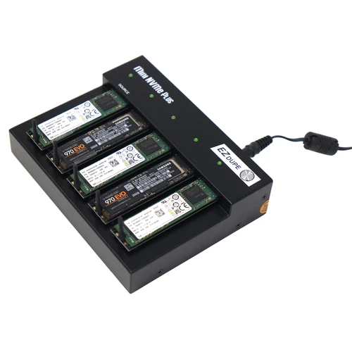 EZ Dupe 1 to 4 M.2 NVMe & NGFF SATA Duplicator - 22mm M-Key M+B B-Key SSD Copier