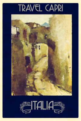 Vintage Capri Italy Poster by Vintage Travel Posters Giclee Art Print Ships Free