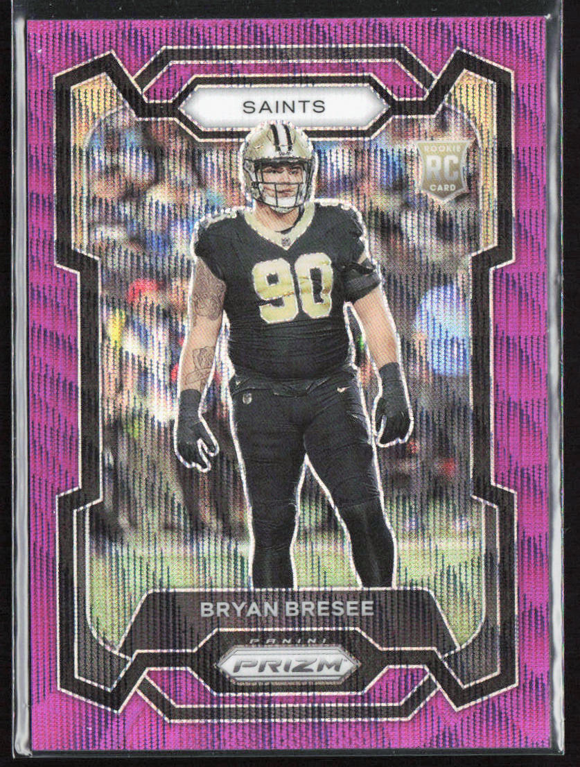 2023 Panini Prizm Bryan Bresee Purple Wave Rookie RC /99 #372 New Orleans Saints