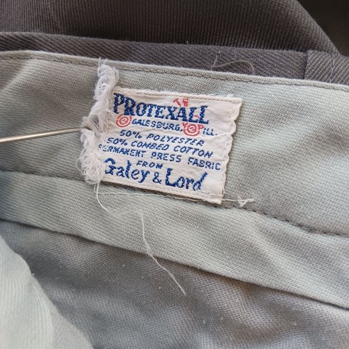 Pantalones de Trabajo 28x28 Vintage Años 60 Protexall Gris Agarre Cremallera Gris Envejecido EE. UU. - Imagen 4 de 10