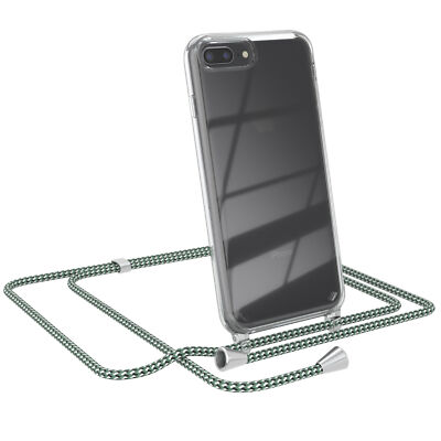 EAZY CASE für Apple iPhone 8 Plus / 7 Plus Case mit Band Handykette Silikon Grün