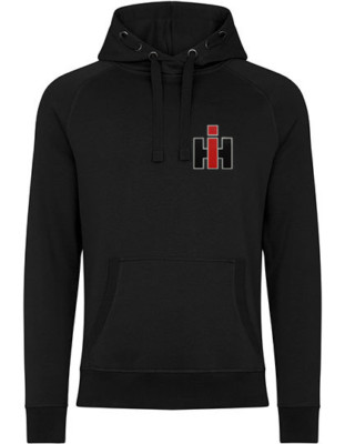 Unisex Premium Raglan Hoodie, HRM 903, schwarz, bestickt mit ''IHC'' Logo