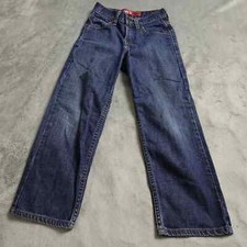 Levi's Relaxed Fit 550 Jeans Boy's 22X22 Dark Blue Denim Flat Front Casual