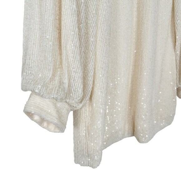 alexis white sequin dress Alexis Sequin Gown With Lace Applique