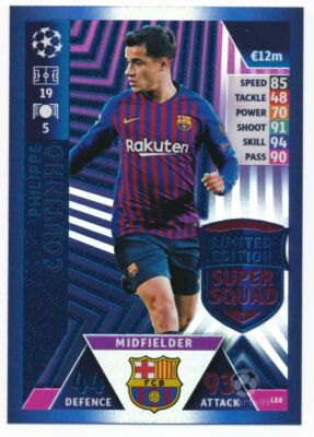 match attax champions league 18 19 limited edition cards Match Attax Limited Edition Champions League 18/19 2018/19 - Choose From  All