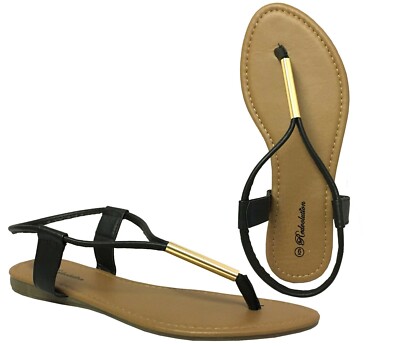 WHOLESALE Lot Women's Y-strap Gladiator Sandal with Metal Tube 24 pr-8018  black