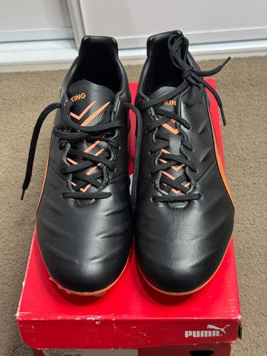 PUMA King Pro 21 FG Soccer Football Boots US 9 UK 8 EU 42 Black Neon Citrus