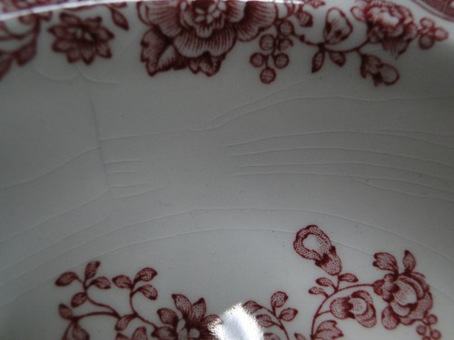 Crown Ducal Bristol Pink, Flowers & Birds: Cereal Bowl, 6 3/4", As Is - Picture 6 of 10