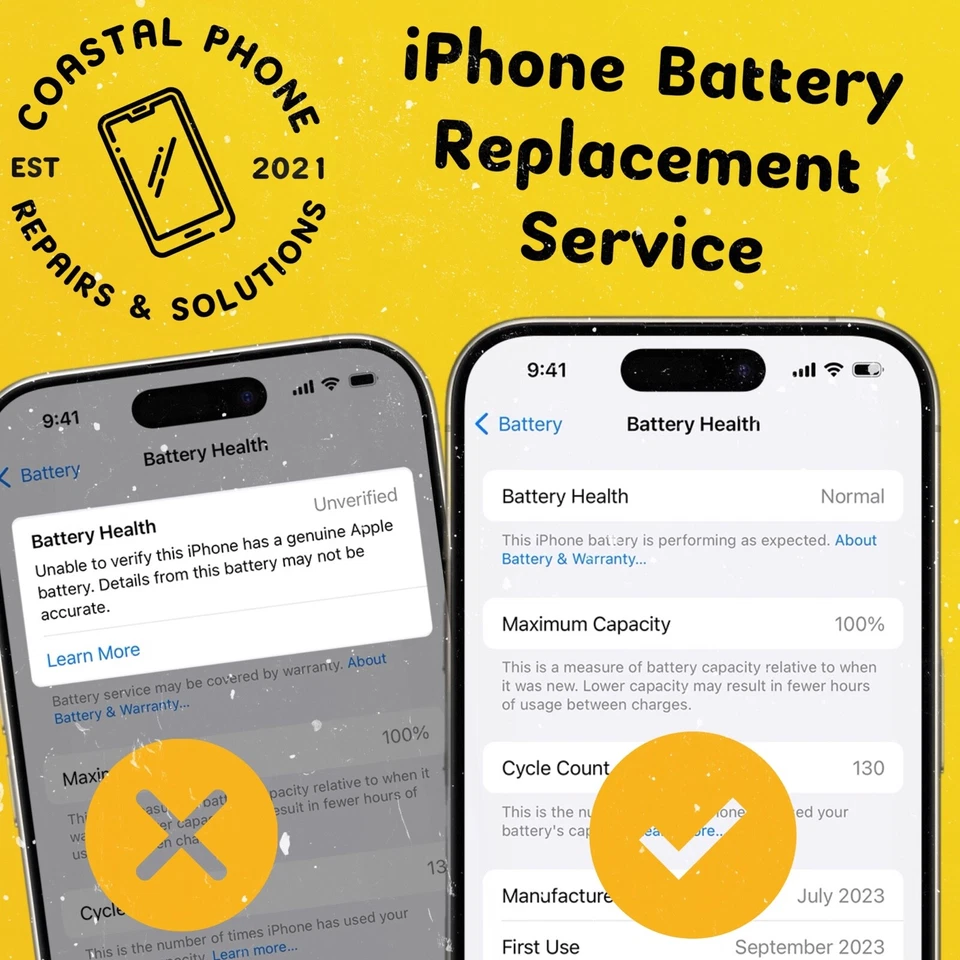 iPhone New Battery Replacement Repair Service - All iPhone Models Supported Lot - Image 2 of 2