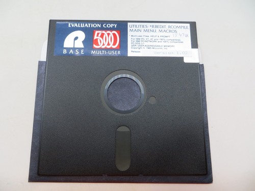 R BASE 5000 MULTI-USER VERSION 1.02 5.25" Floppy Disks Evaluation Copy 1985 - Picture 6 of 9