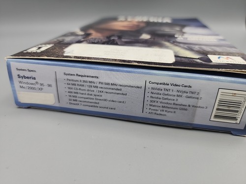 SYBERIA B. Sokal Windows PC Medium Box Game and Box RARE - Picture 4 of 6