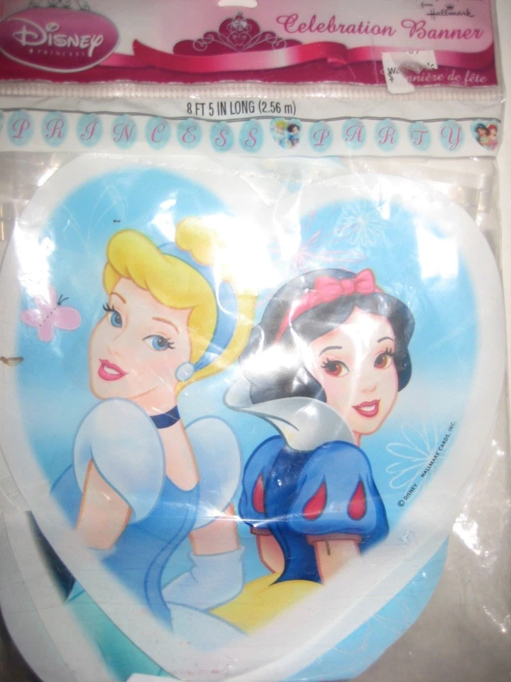 Disney Princesa Sueños Cuento de Hadas Niños Fiesta de Cumpleaños Plástico Letra Banner 2 pa Foto 2 de 2