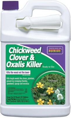 Bonide Chickweed, Clover & Oxalis Killer, 128 oz Ready-to-Use Spray 1 Gallon