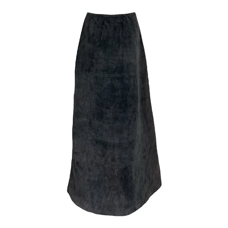 Vintage 80s VAKKO SPORT Womens S Soft Suede Leather Maxi Skirt Long Boho Western - Image 2 of 4