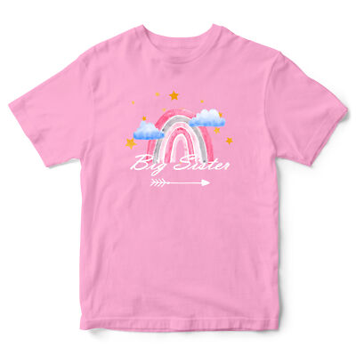 Große Schwester T-Shirt Mädchen Shirt Baby Ankündigung Mädchen Sterne Wolken Pfeil