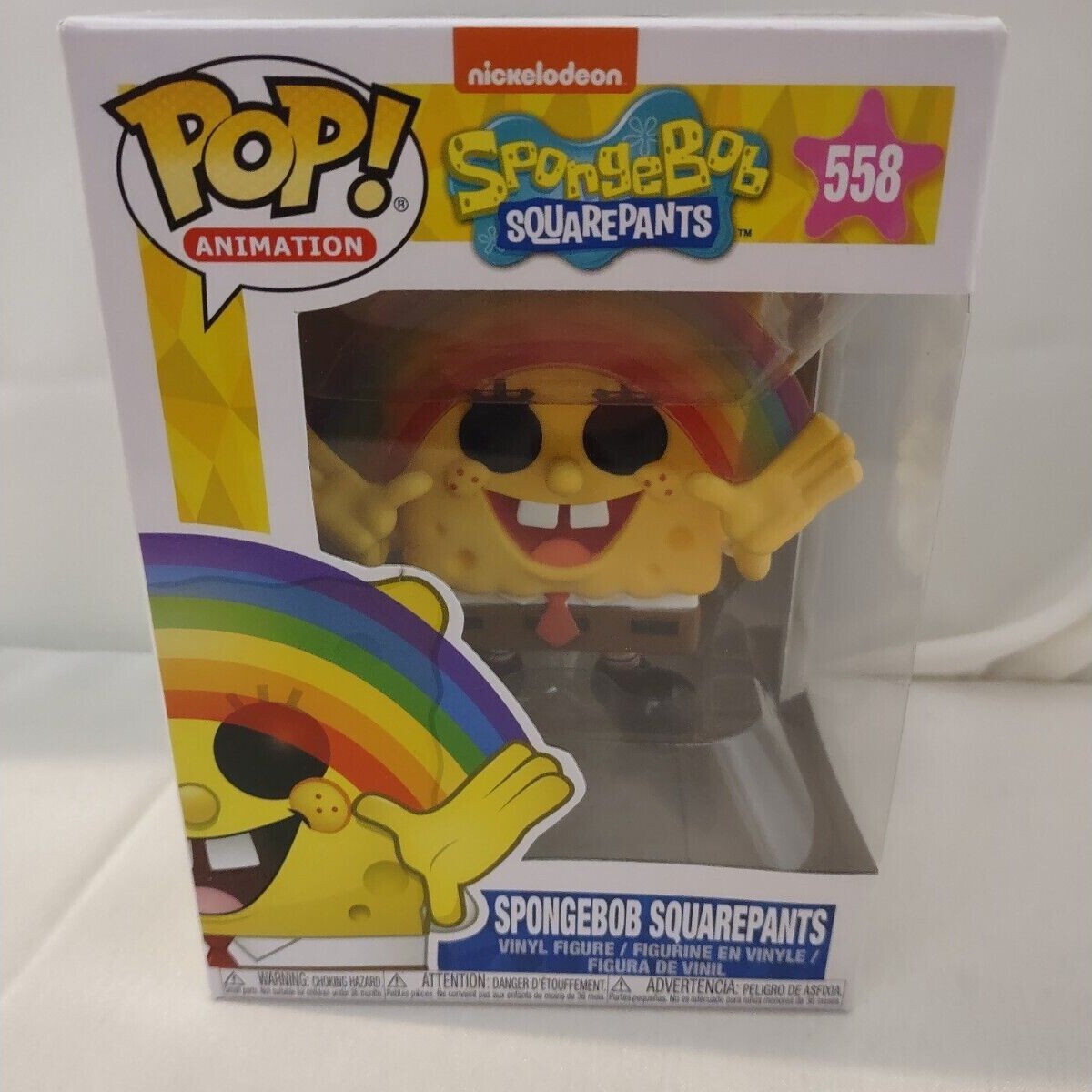 Sale Funko Pop! Vinyl: Spongebob Squarepants (Rainbow) #558 - In-Box Unopened