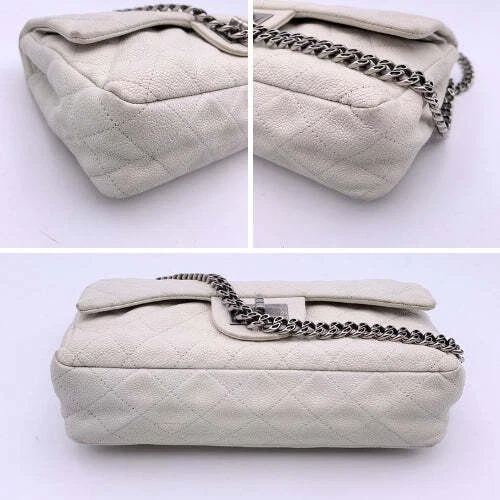 Chanel White Leather Reissue 2.55 Double Flap 225 años 2000 bolso de hombro - Imagen 8 de 8