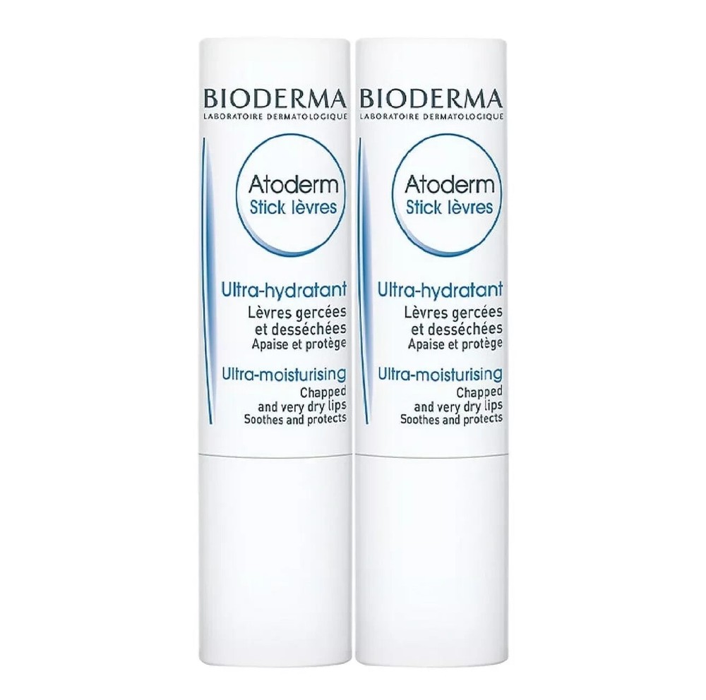 2-Pack Bioderma Lip Stick Atoderm Hydrating, Soothing & Renewing Lip Conditioner