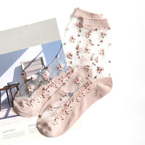 Ultrathin Transparent Socks - Thin Striped Harajuku Sock Women Summer Footwear - Picture 18 of 31